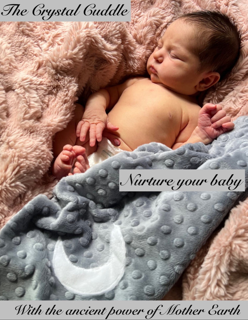 Crystal Cuddle™ Baby Blanket Weighted with Rose Quartz