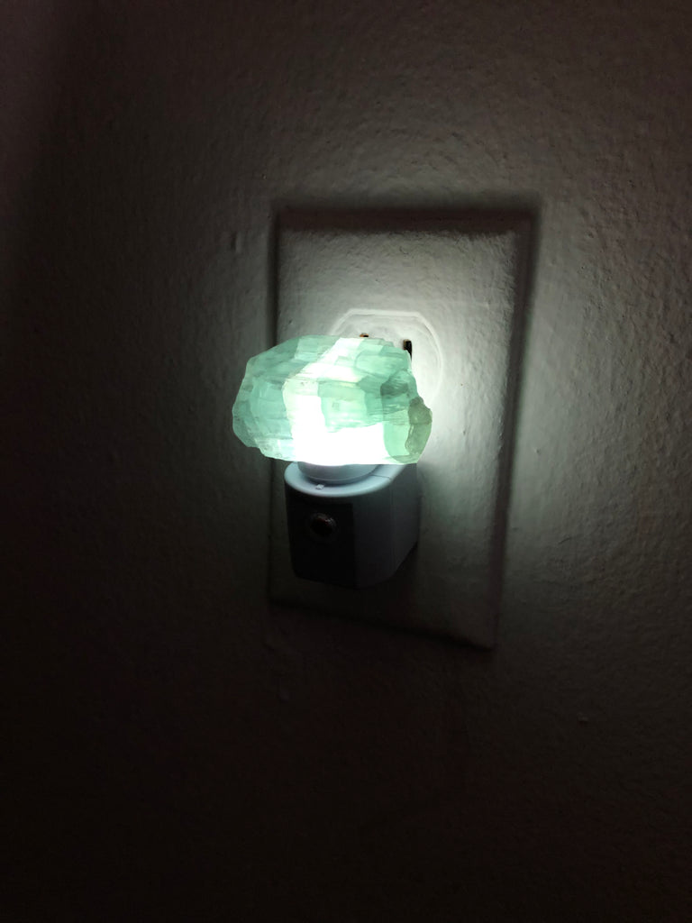 Green Calcite Crystal Night Lamp | Le Petit Crystal