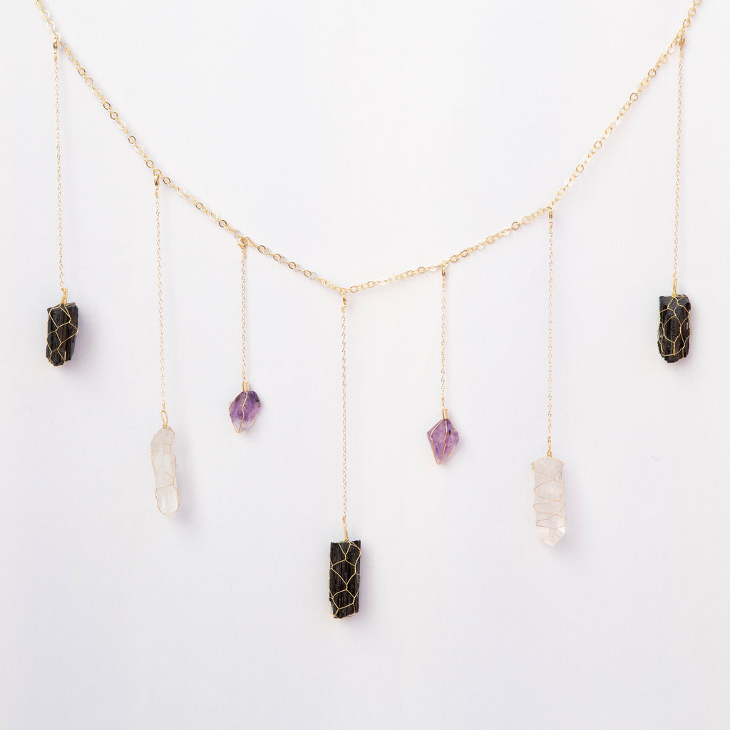 Garland / Wall Necklace - Protection | Le Petit Crystal