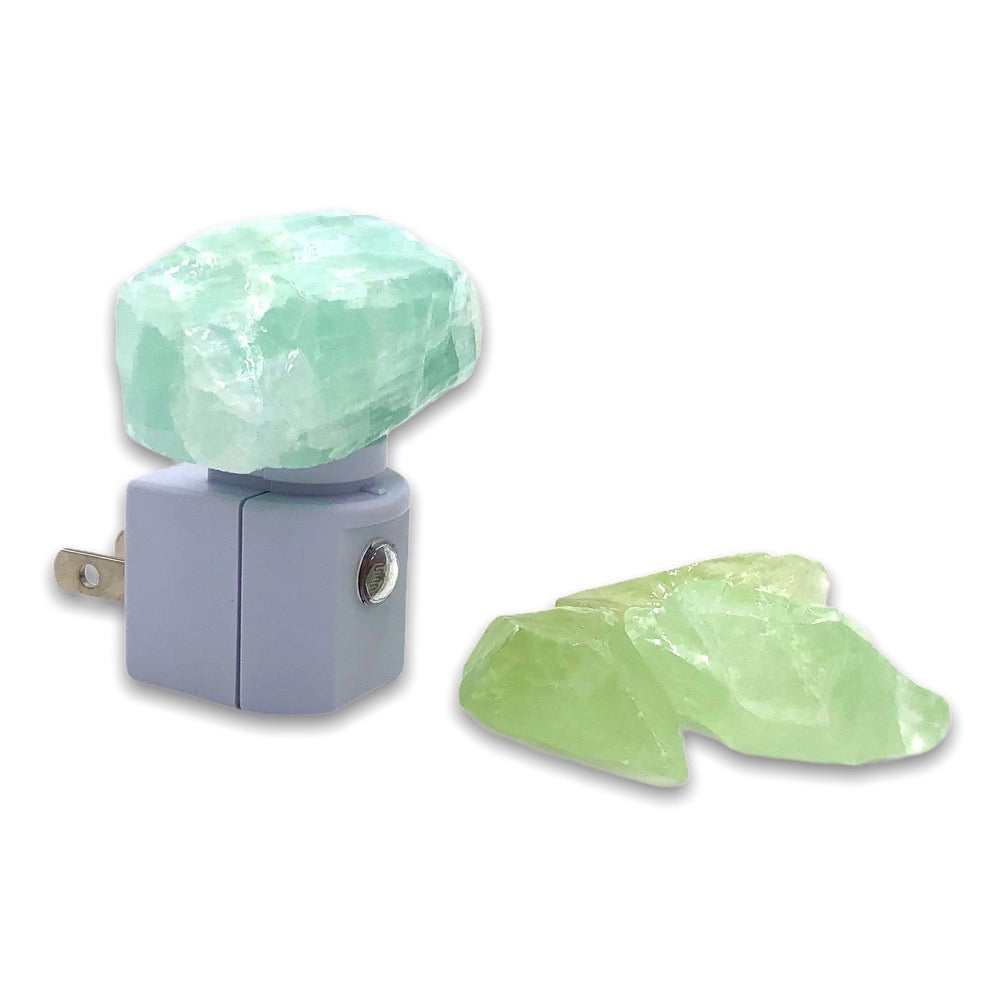 Green Calcite Crystal Night Lamp | Le Petit Crystal